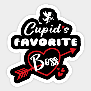 Cupid's Favorite Boss Sticker